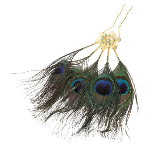 FOMIYES Ethnische Pfauenfeder Design Haarnadel Für Frauen Vintage Haarstäbe Hochzeit Kopfschmuck Mit Für Haare Schmuck Für Damen von FOMIYES