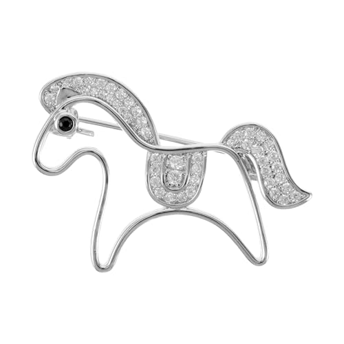 FOMIYES Pferde-Anstecker: Edle Pferde-Brosche für Business und Abendveranstaltungen – Dekorativer Schal-Clip vielseitig einsetzbar für Smoking, Mantel, Pullover und Strickjacke von FOMIYES