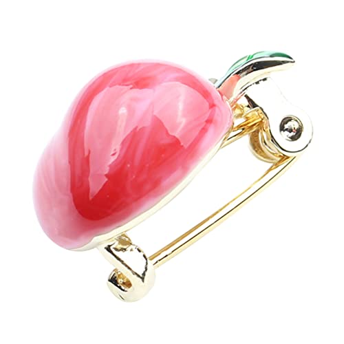 FOMIYES Pfirsichförmige Anstecknadel Brosche Obstmotiv Kleidung Schmuck für Damen Emaille Pin als Modisches Accessoire für Jacken Pullover und Taschen von FOMIYES