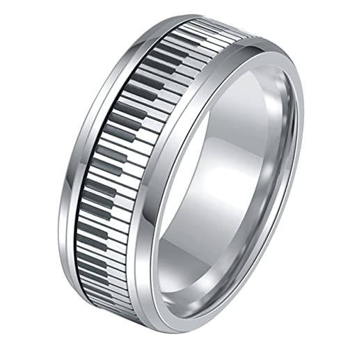 FOMIYES Piano Ring für Herren und Damen Stylischer Finger Ring mit Drehbaren Klaviertasten Hochwertiger Schmuck für Musikliebhaber Perfektes für Freunde und Familie FOMIYES Piano Ring für Herren und Damen Stylischer Finger Ring mit Drehbaren Klaviertasten Hochwertiger Schmuck für Musikliebhaber Perfektes für Freunde und Familie von FOMIYES