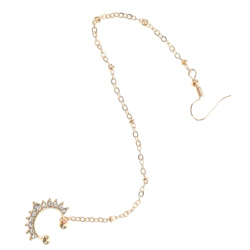 FOMIYES Piercing Fake Nasenring mit Kette Goldfarbener Clip Septumring Modischer Nasenschmuck mit Ohrkette Verstellbar für Frauen für Tanz Party Hochzeit und Festival von FOMIYES