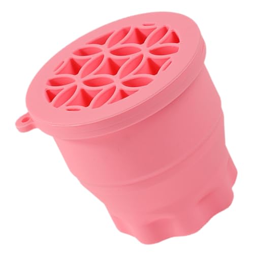 FOMIYES Pinselreiniger Aus Silikon Make Up Becher Set Pinselmaschine Durchsichtiger Make Up Organizer Abtropfgestell Durchsichtiger Drehbarer Make Up Organizer Schrubberdeckel von FOMIYES