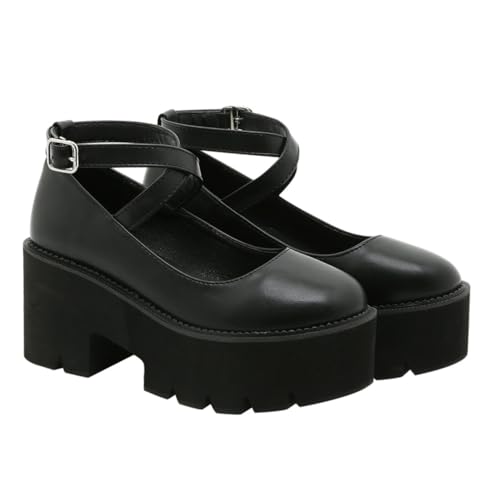 FOMIYES Plattform Sandalen Damen Schwarz Sommer Schuhe Atmungsaktiv rutschfest Wedges Modisch Vielseitig Elegante Dicke Sohle Komfortabel Für Alltag Und Party FOMIYES Plattform Sandalen Damen Schwarz Sommer Schuhe Atmungsaktiv rutschfest Wedges Modisch Vielseitig Elegante Dicke Sohle Komfortabel Für Alltag Und Party von FOMIYES