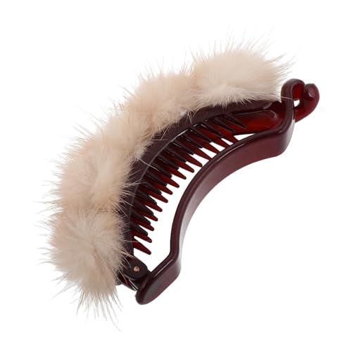FOMIYES Flauschige Haarklammer Für Frauen Pelzige Haarstylistenhaken Weiche Klammern Zum Hochstecken Unordentliche Haarknoten Fixieren Bequemes Material Für Täglichen Gebrauch von FOMIYES
