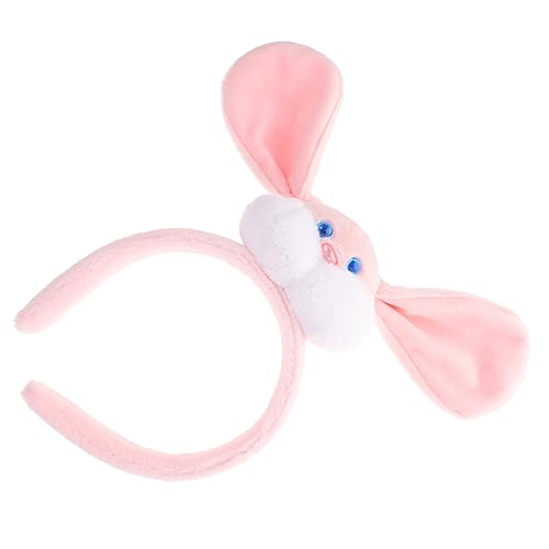 FOMIYES Plüsch Hasenohren Haarreif Damen Weiches Bunny Stirnband für Party Kostüm Kindergeburtstag Karneval Rosa Niedlicher Haarschmuck Komfortabel und Strapazierfähig von FOMIYES