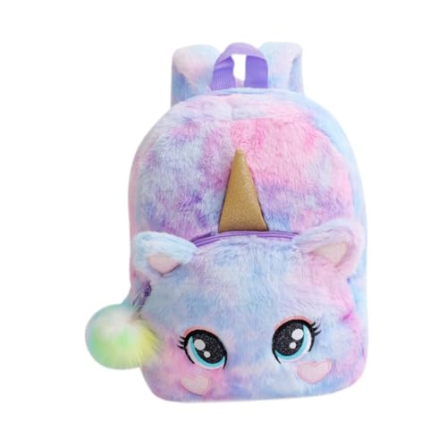 FOMIYES Plüsch Rucksack Einhorn Design Rucksack für Mädchen Verstellbare Schultergurte Weicher Langlebiger Einfach zu Reinigen Stilvoller Storage Bag von FOMIYES