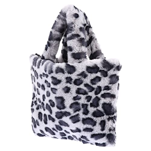 FOMIYES Plüsch Umhängetasche Damen Leopard Muster Weiche Schultertasche für Alltag und Freizeit Kompakte Crossbody Bag mit Hochwertigem Material Modisch und Langlebig für Herbst und von FOMIYES