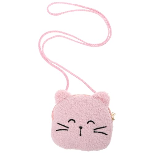 FOMIYES Plüsch Umhängetasche Kawaii Katzenhandtasche Für Junge Mädchen Süßer Kleiner Rucksack Für Mädchen Accessoire Für Schule Reisen Und Freizeit Weichem Und Gemütlichem von FOMIYES