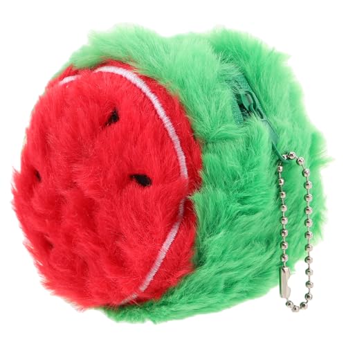 FOMIYES Wassermelonenförmige Plüsch-münzgeldbörse Für Junge Mädchen Kleine Plüsch-Tasche Für Geld Und Schlüssel Süßer Schlüsselanhänger Als Münzbeutel von FOMIYES