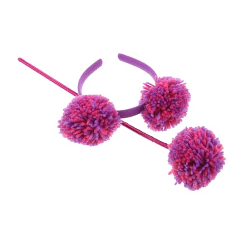 FOMIYES Pom Pom Haarreif mit Zauberstab Funkelndes Holiday Headwear Vielseitiges Kostümzubehör für Mädchen und Frauen Geeignet für Geburtstag Weihnachten Halloween und Cosplay von FOMIYES