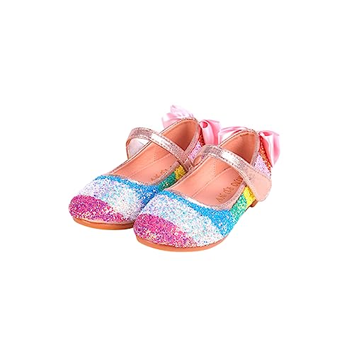 FOMIYES Prinzessinnen Tanzschuhe Runde Spitze Weiche rutschfeste PU Riemen Ballettschuhe mit Abriebfester Sohle für Tanztraining von FOMIYES