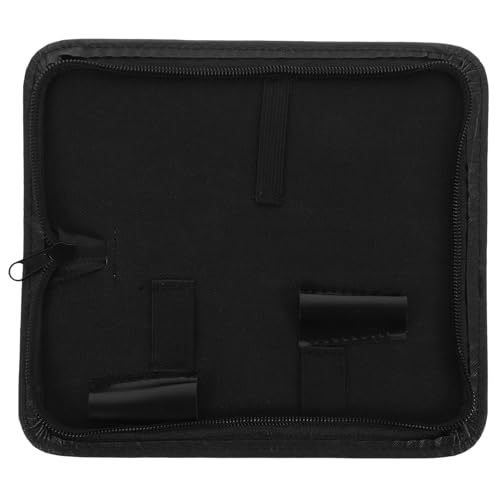 FOMIYES Professionelle Friseurtasche Schwarz Canvas PU für Scheren Haarschneide Werkzeugtasche Barber Handbag mit für Kamm und Clips Salon Organizer von FOMIYES
