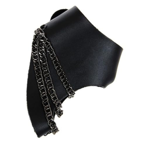 FOMIYES Punk Lederhandschuh Damen Fingerloses Gothic Armband mit Nieten Verstellbares Accessoire für Club Party Rock Konzert Halloween Street Dance Performance von FOMIYES