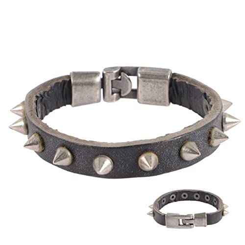 FOMIYES Punk Rock Armband Herren Einstellbares Nietenarmband Aus Robustem Material Mit Spikes Cooles Goth Schmuckaccessoire Für Alltag Und Party von FOMIYES