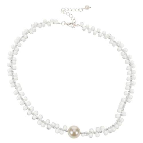 FOMIYES Quartz Beaded Necklace Damen Glänzend Choker Schmuck Elegant Transparent Für Hochzeit Party Alltag FOMIYES Quartz Beaded Necklace Damen Glänzend Choker Schmuck Elegant Transparent Für Hochzeit Party Alltag von FOMIYES