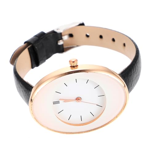 FOMIYES Quarzuhren Gurte Armbanduhr für Damen Handgelenk Uhr Damenuhr lässige Armbanduhr Damenmodeuhr kleine Uhren für Damen Armbanduhren für Damen Oberflächenmaterial: Glas Schwarz von FOMIYES