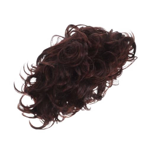 FOMIYES Realistische Herrenperücke Kurz Lockig Afro Braune Synthetische Toupet Leicht Komfortabel Natürliches Aussehen Für Alltag Arbeit Und Kostümveranstaltungen von FOMIYES