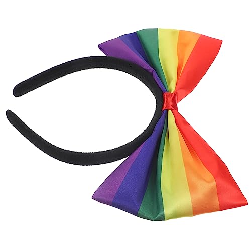 FOMIYES Elegantes Regenbogen-stirnband Mit Schleife Party-accessoire Für Damen Für Weihnachten Und Den Alltag von FOMIYES
