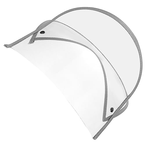 FOMIYES Regenfeste Hutkrempe Klare Ponchos Regenmäntel Gesichtsschutzschild Hüte Damen Transparente Kappenkrempe Abdeckung Klarer Regenponcho Hutschild Regenhaube Regenponcho von FOMIYES