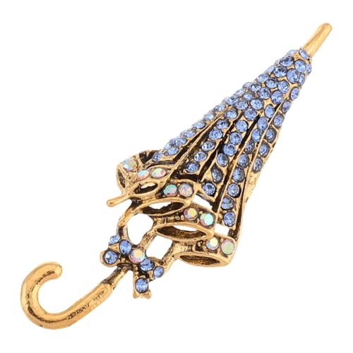 FOMIYES Regenschirm Brosche Regenschirm Charme Broschen Für Frauen Brosche Für Damenbekleidung Brosche Für Damenkleider Dekorative Brosche Kleiderstift Frauen Kleidung Brosche Blau Diamant von FOMIYES