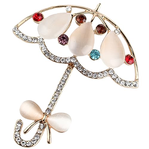 FOMIYES Regenschirm Brosche für Frauen Hochwertige Anstecknadel mit Strasssteinen zur Dekoration von Kleidung Taschen und Schals für Verschiedene Anlässe Zufällige Farbe Zufällige Farbe von FOMIYES