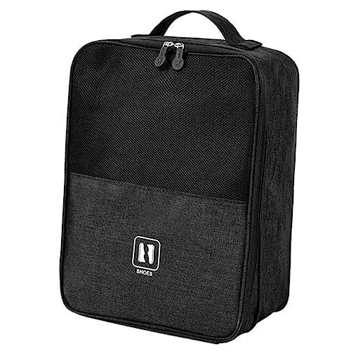 FOMIYES Reise Schuh Organizer Tasche Wasserdichtes Schuhaufbewahrungsbeutel mit Großem Fassungsvermögen Vielseitig Einsetzbar für Schuhe Handtücher und Kosmetik für Reisen Schwarz von FOMIYES