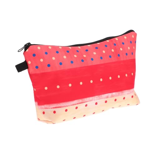 FOMIYES Reisetasche Damen Kosmetiktasche mit Buntem Dots Muster Leichte Schminktasche mit Reißverschluss Vielseitige Make Up Tasche für Reise Alltag und Organizer von FOMIYES