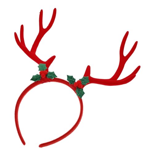 FOMIYES Rentiergeweih-stirnband Flauschiges Geweih-stirnband Stirnband Mit Rentierohren Stirnband Verstellbar Kopfbedeckung Für Kostümpartys Und Weihnachten von FOMIYES