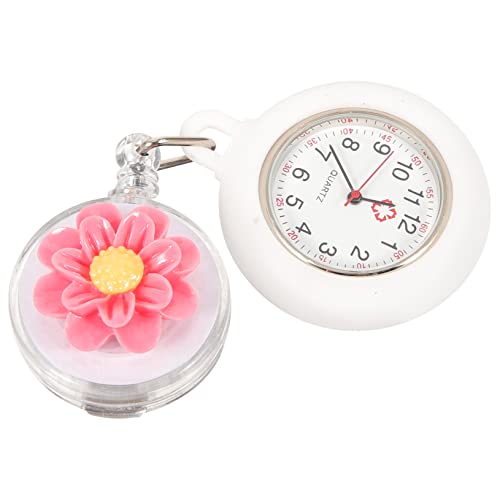 FOMIYES Retractable Schwesternuhr Clip für Krankenschwestern Ärzte Einziehbare Taschenuhr Teerose Praktische Fob Uhr mit Langlebigem Design für Einsatz im Gesundheitswesen von FOMIYES