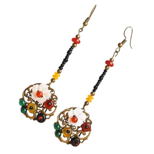 FOMIYES Retro Chinesische Muschel Ohrhänger Damen Leichte Ohrschmuck mit Kreativem Design für Party Alltag und Festliche Anlässe Ohrtrends Auffällige Ohrringe für Frauen von FOMIYES