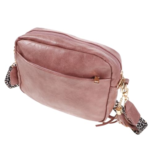 FOMIYES Retro Crossbody Bag Kunstleder mit Verstellbarem Breitem Trageriemen für Damen für Shopping oder Reisen mit Dynamischem Quasten Detail und Effizientem Stauraum von FOMIYES