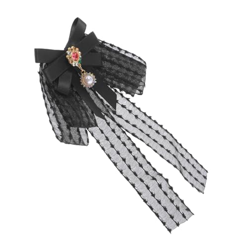 FOMIYES Retro Damen Brosche Schleife aus Perlenlegierung Zarte Chiffon Knoten Brosche für Blusen Vintage Mode Accessoire für Hochzeit Festliche Anlässe und Damenbekleidung von FOMIYES