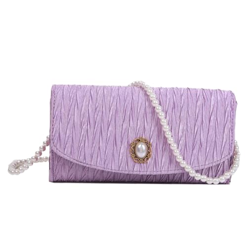 FOMIYES Retro Damen Handtasche aus Hochwertigem PU mit Seidigem Stilvolle Kosmetiktasche für Party Reise und Alltag Kleine Umhängetasche in Vintage Optik Rosa von FOMIYES