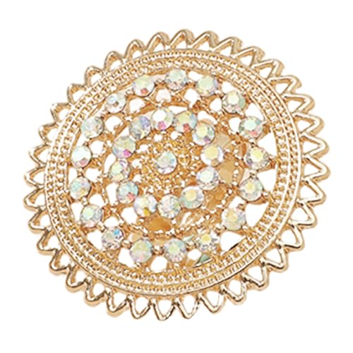 FOMIYES Retro Damen Ring Goldfarbener Hohler Fingerring mit Funkelnden Ziersteinen Auffälliger Schmuck im Ethnischen Stil Modischer Schmuck für Besondere Anlässe und Alltag von FOMIYES