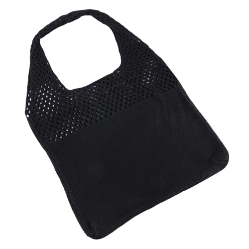 FOMIYES Retro Gestrickte Schultertasche Damen Hohlmuster Groß Volumen Handtasche Stilvolle Umhängetasche für Alltag und Freizeit von FOMIYES