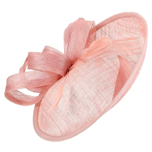 FOMIYES Retro Hochzeitsfascinator für Damen Eleganter Haarclip Kopfschmuck für Hochzeiten Partys Besondere Anlässe in Zartem Rosa von FOMIYES