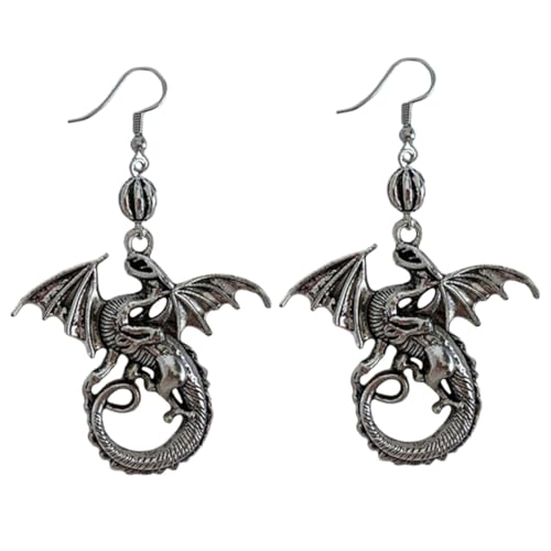 FOMIYES Retro Lange Drachen Ohrhänger Damen Punk Stil Leichte Metallohrringe Einzigartiges Design für Alltag Festival Halloween von FOMIYES