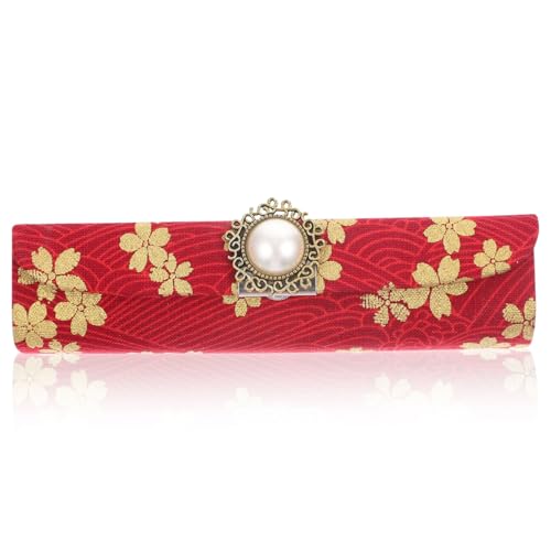 FOMIYES Retro Lippenstiftbox mit Spiegel Schlankes Lippenstift Etui im Chinesischen Stil Langlebiger Make up Organizer für Damen Praktische Lippenstift Aufbewahrungstasche für Alltag und von FOMIYES