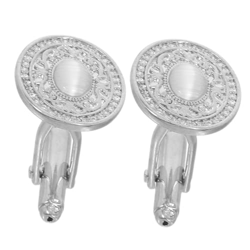 FOMIYES Retro Manschettenknöpfe Smoking-Nieten für Männer Hochzeitszeremonie Manschettenknöpfe Herrenkleidung Schmuck Männer Kupfer Silber von FOMIYES