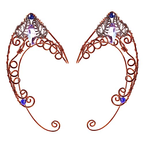 FOMIYES Retro Ohrclips Damen Handgefertigt Kreative Elf Designs Ohrschmuck Modeschmuck für Party Hochzeit Alltag von FOMIYES