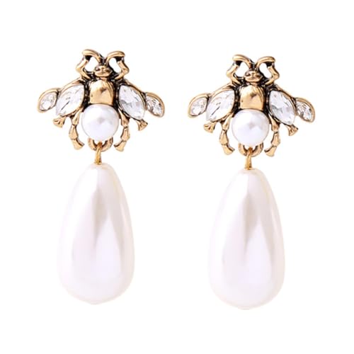 FOMIYES Retro Perlen Ohrstecker Damen Strass Ohrhänger Elegant Funkelnde Ohrringe Frauen Mode Schmuck Alltag FOMIYES Retro Perlen Ohrstecker Damen Strass Ohrhänger Elegant Funkelnde Ohrringe Frauen Mode Schmuck Alltag von FOMIYES