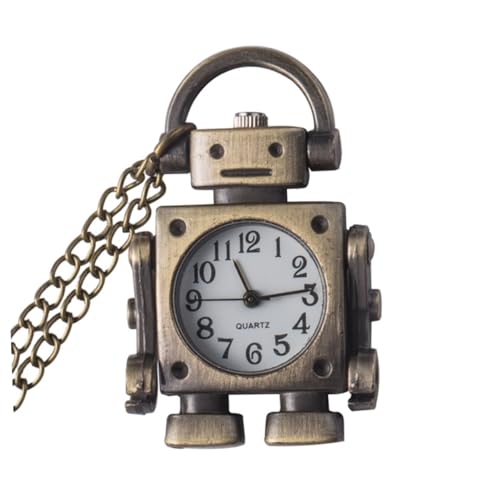 FOMIYES Roboter Taschenuhr Mit Metallkette Vintage Design Tragbar Für Herren Und Damen Geburtstagsgeschenk von FOMIYES