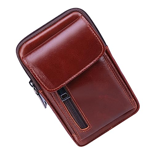 FOMIYES Retro Style Herren Rindsleder Hüfttasche Outdoor Sport Tasche Mit Schnalle Für Schlüssel Einkaufen Reisen Wandern Camping Picknick Arbeit Schule Alltag Gebrauch von FOMIYES