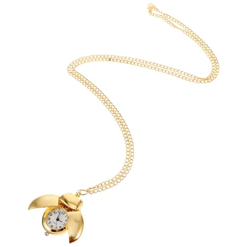 FOMIYES Vintage Taschenuhr Mit Kette Kleine Tragbare Quarzuhr Retro-Design Uhr Für Damen Und Herren Praktischer Transport Mit Kette Für Vintage-Look von FOMIYES