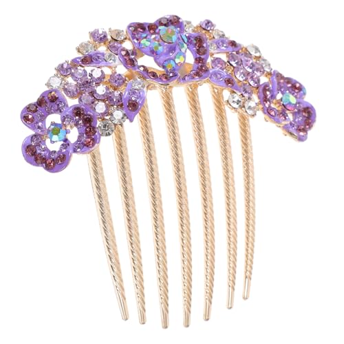 FOMIYES Rhinestone Haarkamm mit Blumen design Dekorativer Haarschmuck für Frauen Sicherer Sitz durch Einzigartiges Zahn design Eleganter Hochzeitsschmuck für Braut und Festliche Anlässe von FOMIYES