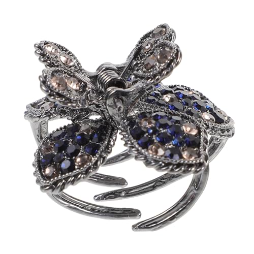FOMIYES Rhinestone Haarklammer mit Blumenmotiv Mittlere Sicherer Haarhalter für Zöpfe und Dutts Modischer Strass Haarschmuck für Damen und Mädchen Vielseitig für Langes Haar Geeignet von FOMIYES