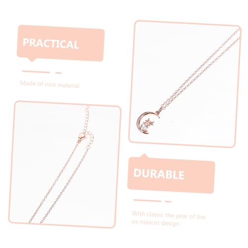 FOMIYES Rhinestone Halskette Rind Design Süße Sweater Chain Modeschmuck Charmes Rosegold Charm Anhänger Neujahr Schmuck für Damen Alltag Party FOMIYES Rhinestone Halskette Rind Design Süße Sweater Chain Modeschmuck Charmes Rosegold Charm Anhänger Neujahr Schmuck für Damen Alltag Party von FOMIYES