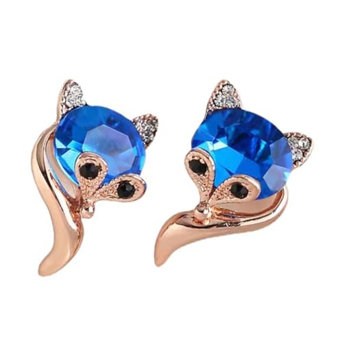 FOMIYES Rhinestone Ohrstecker Fuchs Motiv Damen Ohrschmuck Süßer Tier design Schmuck Modisch Strassbesetzt Rosa Goldfarben Für Alltag Festliche Anlässe von FOMIYES