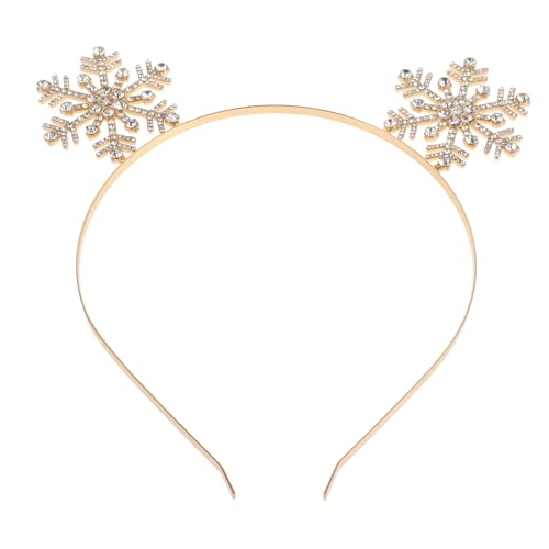 FOMIYES Rhinestone Schneeflocken Haarreif Festliches Weihnachts Stirnband Damen Party Kopfschmuck Winter Holiday Accessoire Stilvoll Sicherer Sitz von FOMIYES