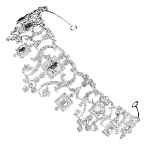 FOMIYES Rhinestone aus Legierung Handgefertigtes Silbernes Diadem für Bräute Eleganter Hochzeitsschmuck Funkelnde Krone für Hochzeitskleider und Party Festliches Accessoire von FOMIYES